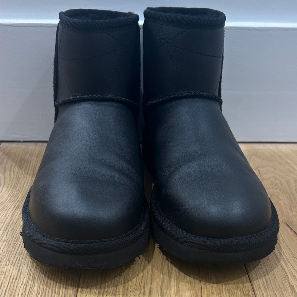 UGG Classic Waterproof Black Leather Boots- NEW w/o tag